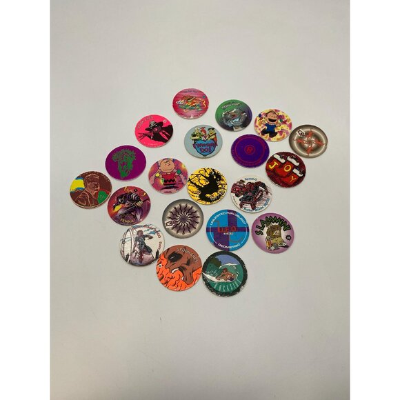 90s Pogs/ Slammer Jammers Mixed Lot of 20- Bag 3 - Picture 1 of 5